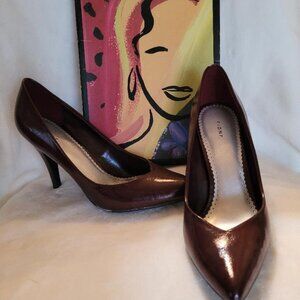 Fioni, size 9w, burgandy leather
